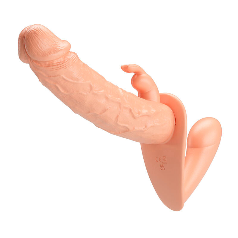 BAILE - CHARLOTTE HOLLOW DUPLA PENETRAÇÃO STRAP-ON CARNE