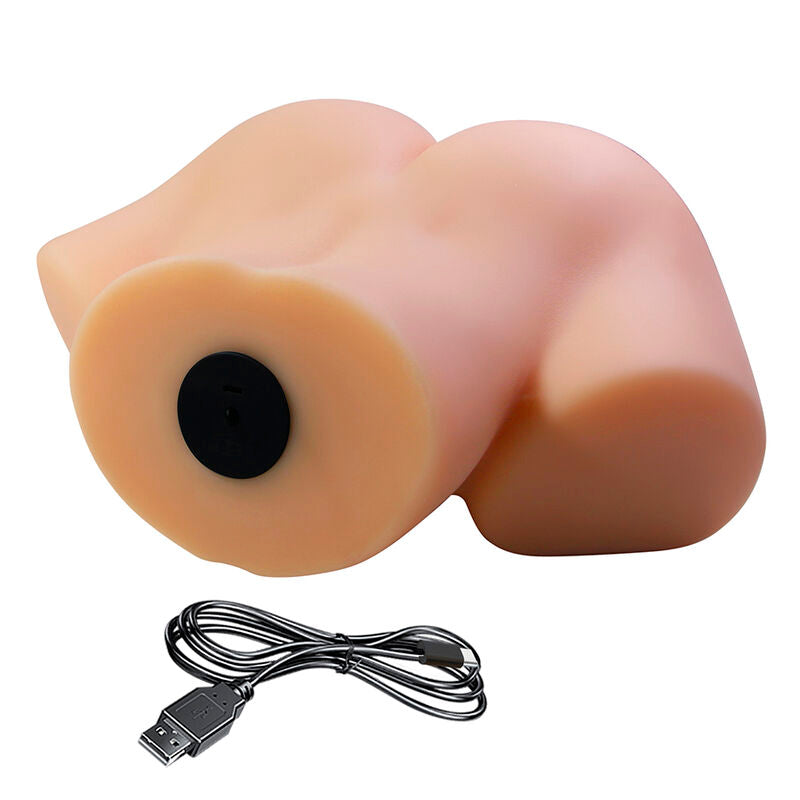 CRAZY BULL - VIVIAN MASTURBADOR VIBRATÓRIO DUPLO VAGINAL E ANAL FLESH