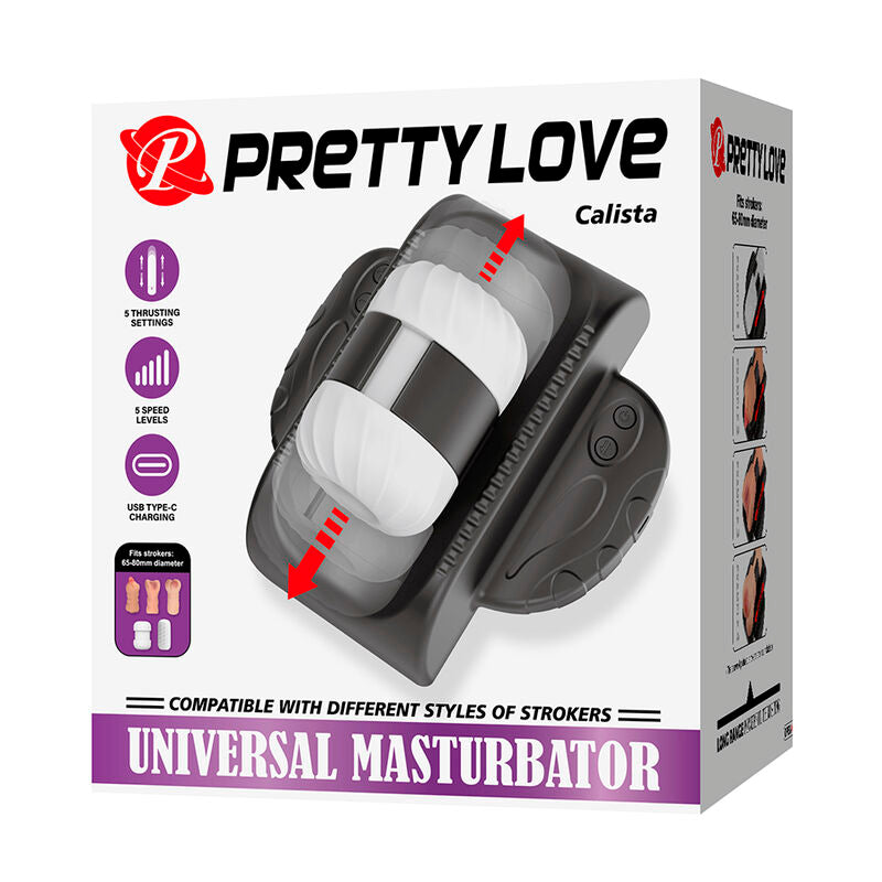 PRETTY LOVE - CALISTA UNIVERSAL AUTOMÁTICO MASTURBADOR PRETO