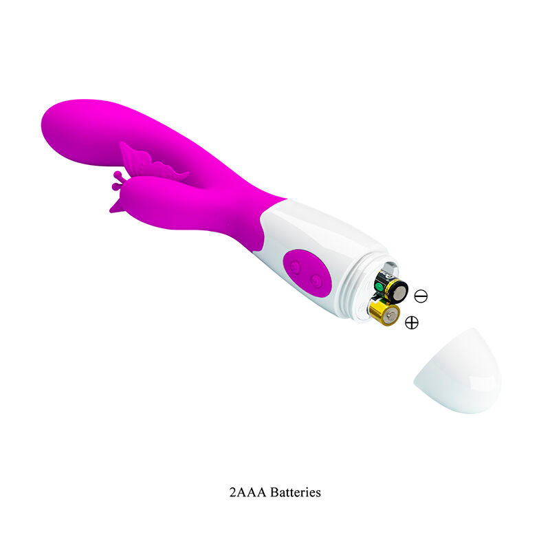 PRETTY LOVE - BUTTERFLY KISS VIBRADOR COELHO COM 30 FUNÇÕES ROXO