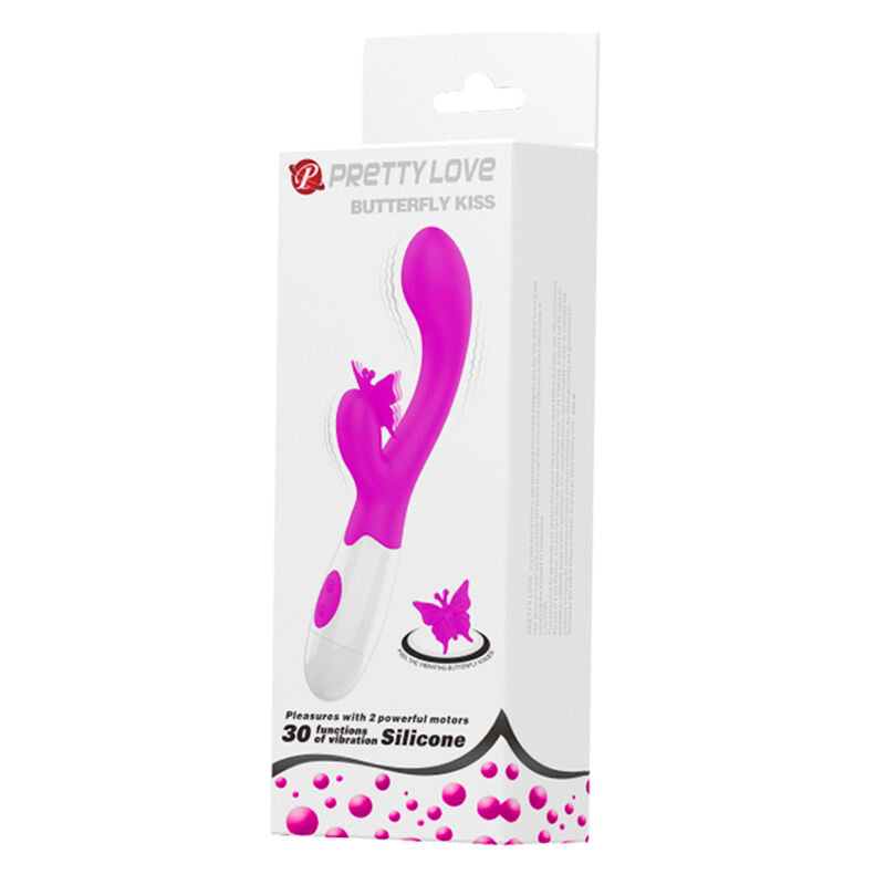 PRETTY LOVE - BUTTERFLY KISS VIBRADOR COELHO COM 30 FUNÇÕES ROXO