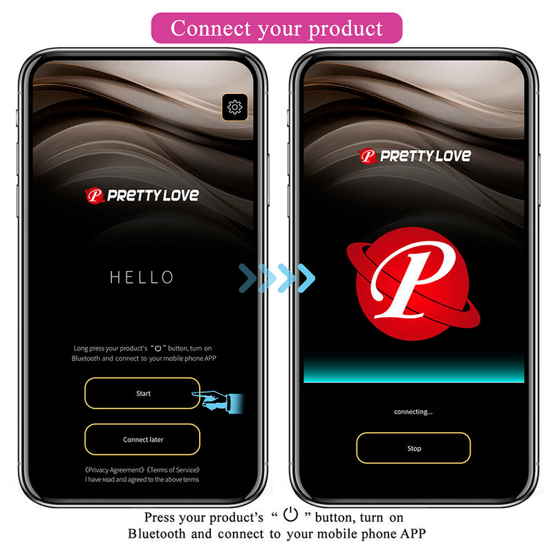 PRETTY LOVE - MASSAGEADOR HAZELYNN COM 12 FUNÇÕES E CONTROLE POR APLICATIVO (ROSA)