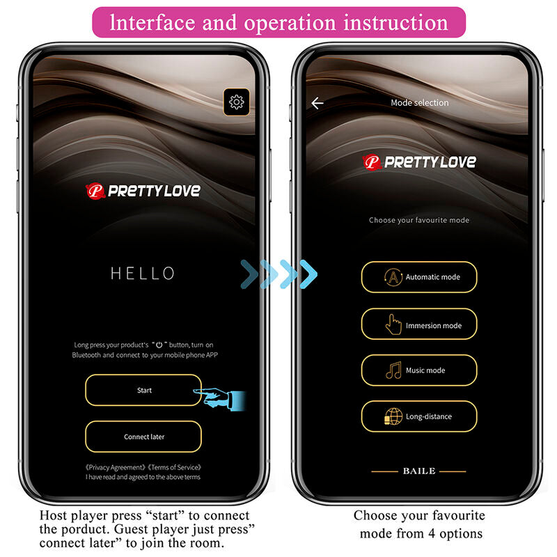 PRETTY LOVE - MASSAGEADOR HAZELYNN COM 12 FUNÇÕES E CONTROLE POR APLICATIVO (ROSA)