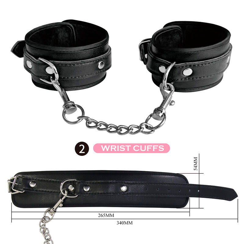PRETTY LOVE - KIT BDSM DE 8 PEÇAS PRETO
