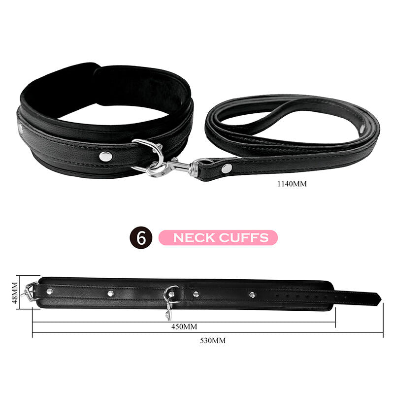 PRETTY LOVE - KIT BDSM DE 8 PEÇAS PRETO