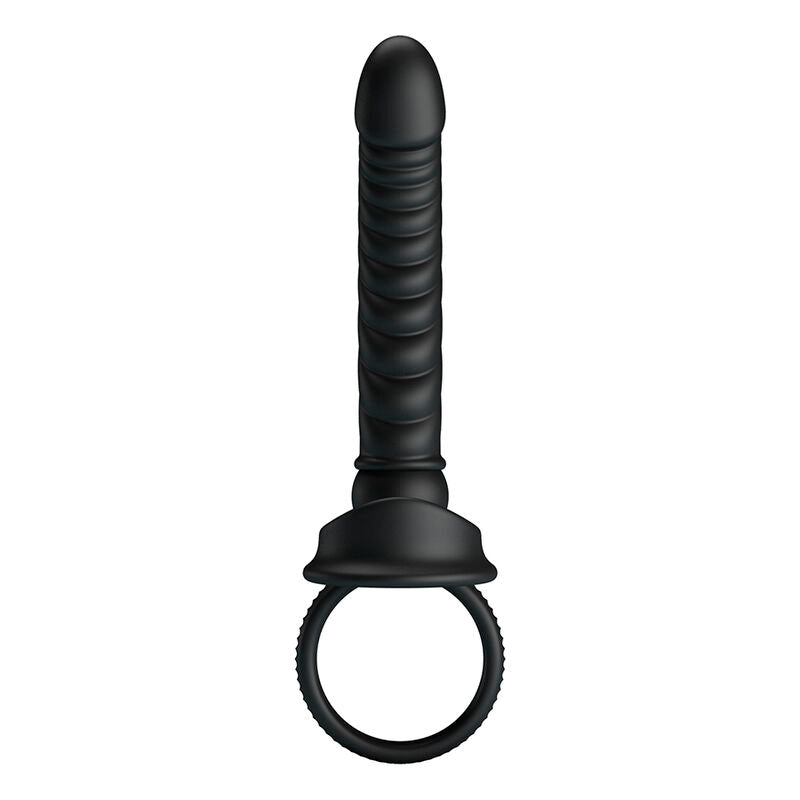 PRETTY LOVE - VIBRADOR ANAL MERRITT COM ANEL E VIBRAÇÃO PRETO