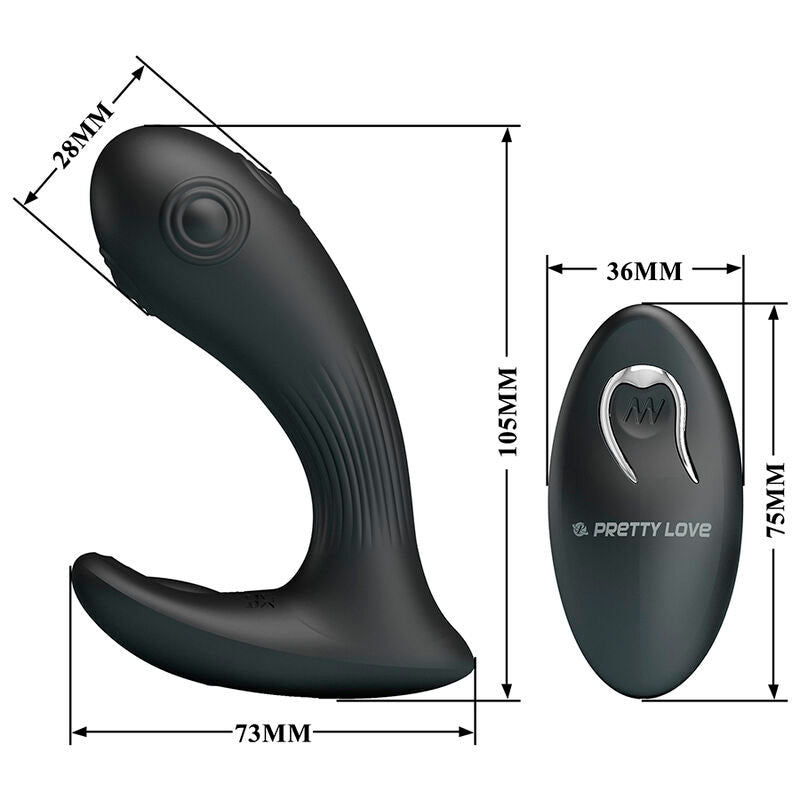 PRETTY LOVE - VIBRADOR DE PRÓSTATA MIRABELLE COM CONTROLE REMOTO