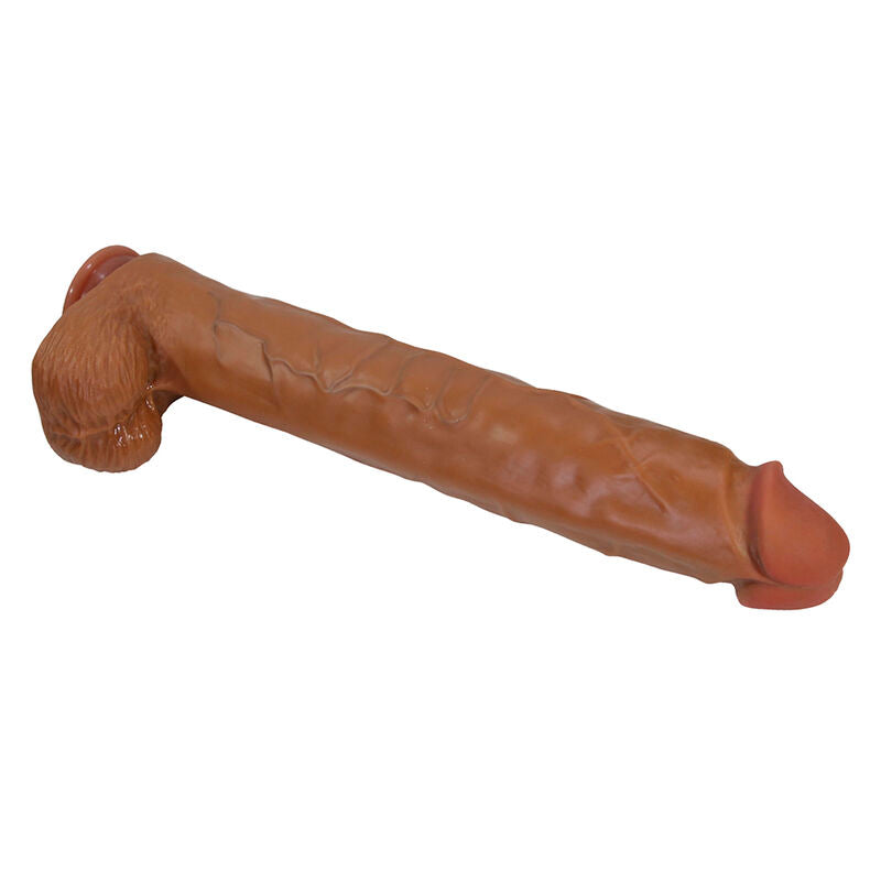 PRETTY LOVE - PAT DILDO FLEXÍVEL REALISTA COM VENTOSA 40 CM -Ø- 6 CM MARROM