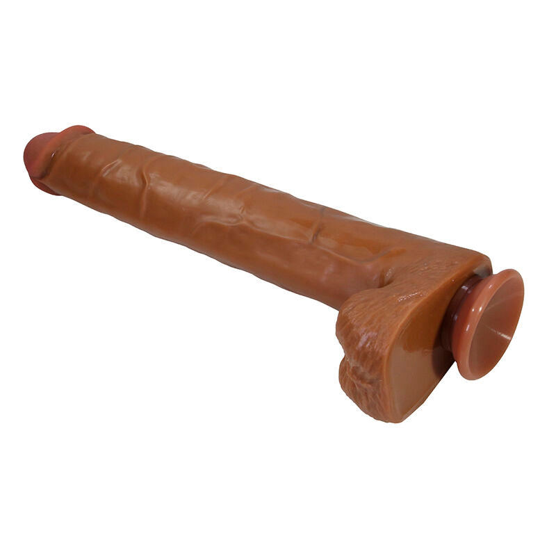 PRETTY LOVE - PAT DILDO FLEXÍVEL REALISTA COM VENTOSA 40 CM -Ø- 6 CM MARROM
