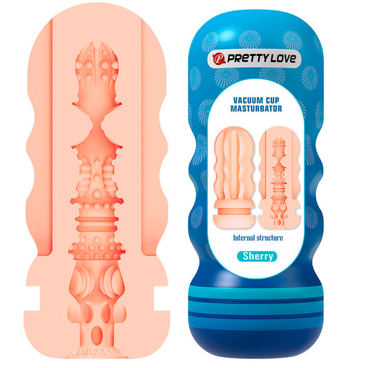 PRETTY LOVE - SHERRY, MASTURBADOR VAGINAL COM VENTOSA E TEXTURAS INTERNAS