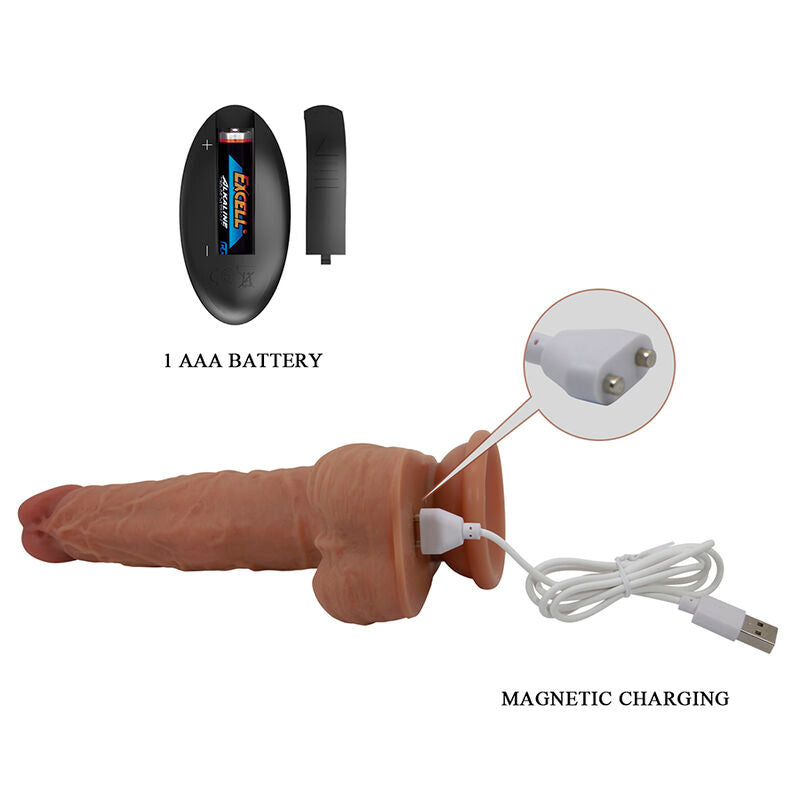 PRETTY LOVE - JONATHAN VIBRADOR REALISTA COM CONTROLE REMOTO - MARROM