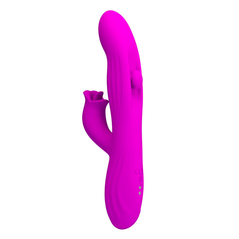 PRETTY LOVE - VIBRADOR OSCILATIVO YALANDA RABBIT COM DISPLAY DE LED ROXO