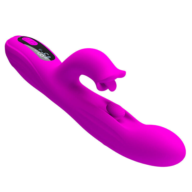 PRETTY LOVE - VIBRADOR OSCILATIVO YALANDA RABBIT COM DISPLAY DE LED ROXO