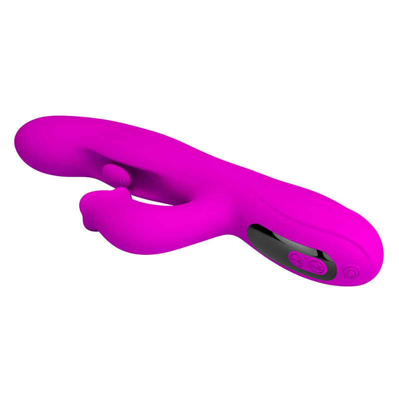 PRETTY LOVE - VIBRADOR OSCILATIVO YALANDA RABBIT COM DISPLAY DE LED ROXO