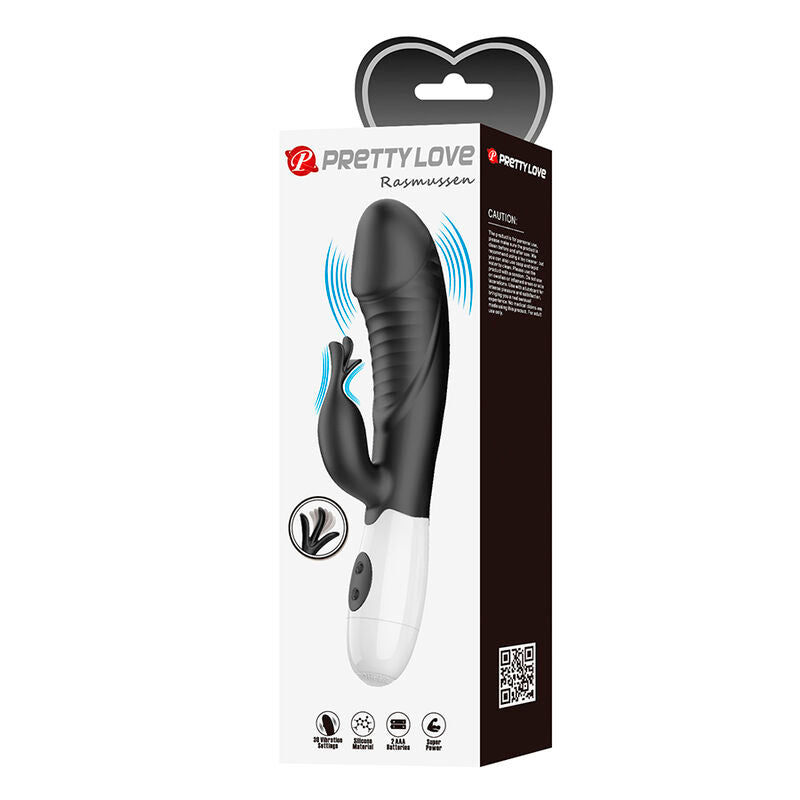 PRETTY LOVE - RASMUSSEN VIBRADOR COELHO COM 30 FUNÇÕES PRETO