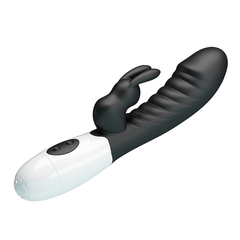 PRETTY LOVE - VIBRADOR COELHO NAUGHTY BUNNY COM 30 FUNÇÕES PRETO