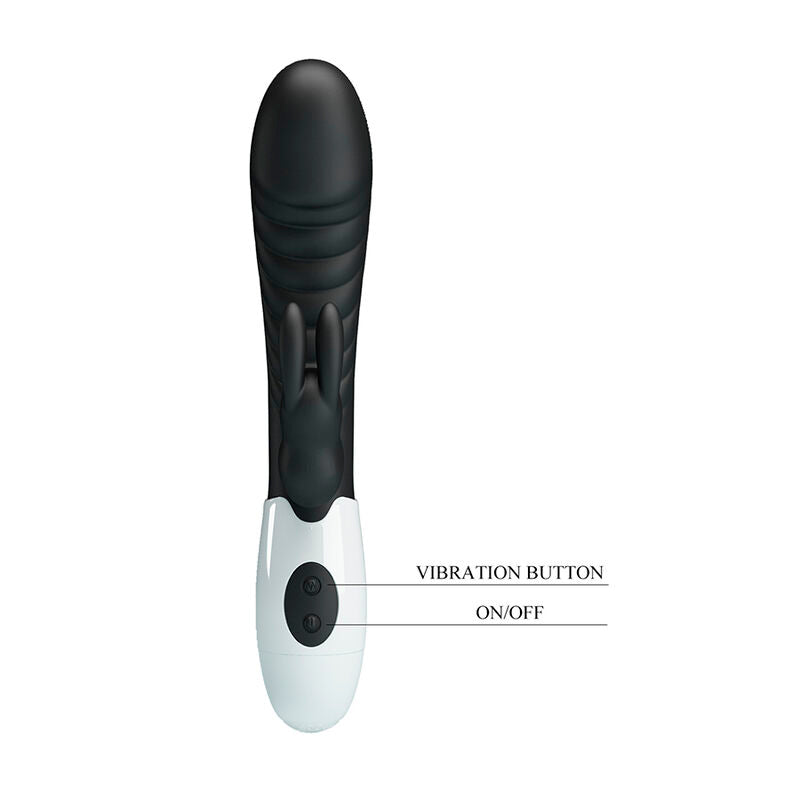 PRETTY LOVE - VIBRADOR COELHO NAUGHTY BUNNY COM 30 FUNÇÕES PRETO