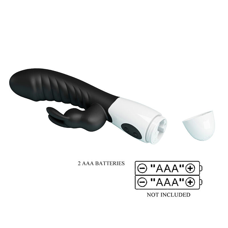 PRETTY LOVE - VIBRADOR COELHO NAUGHTY BUNNY COM 30 FUNÇÕES PRETO