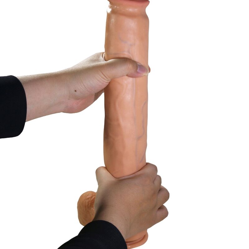 PRETTY LOVE - RAEL DILDO FLEXÍVEL REALISTA COM VENTOSA 40 CM -Ø- 6 CM MARROM