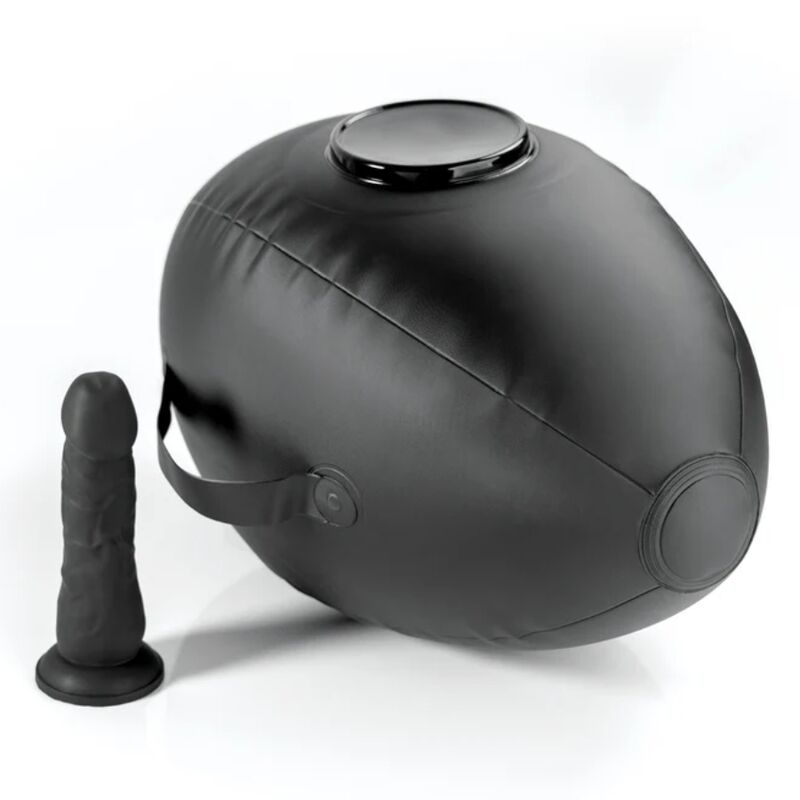 FETISH FANTASY SERIES - BODY DOCK BOLA DE AMOR INFLÁVEL COM DILDO PRETA 41,9 CM