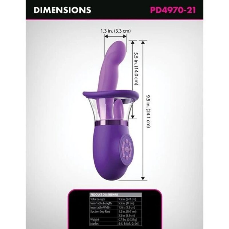 FANTASY FOR HER - VIBRADOR RABBIT PRO PLUS ULTIMATE PLEASURE ROXO 20,3 CM