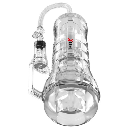 PDX ELITE - VIEWTUBE VAC XXL TRANSPARENTE STROKER COM BOMBA DE SUCÇÃO 27,3 CM