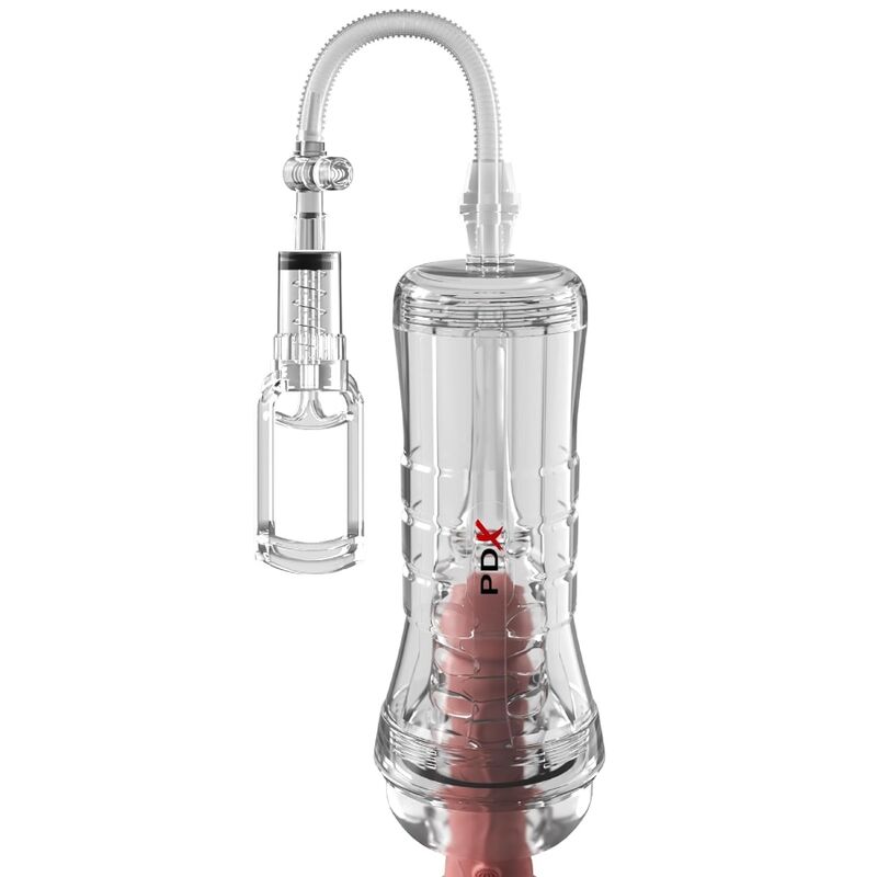 PDX ELITE - VIEWTUBE VAC XXL TRANSPARENTE STROKER COM BOMBA DE SUCÇÃO 27,3 CM