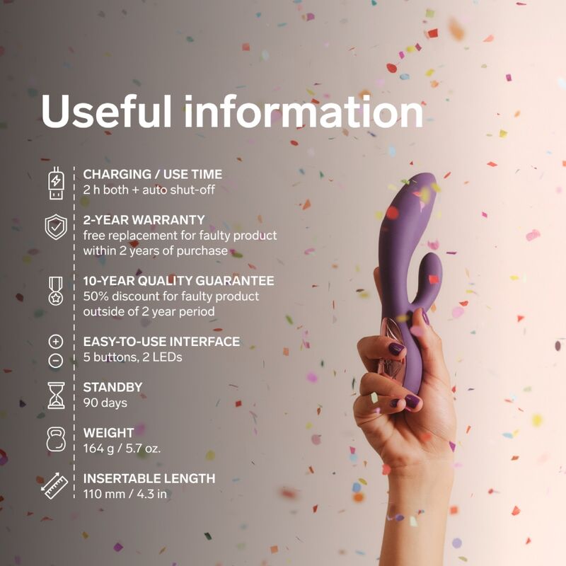 LELO - INA THRUST RABBIT VIBRADOR DE EMPURRA ROXO