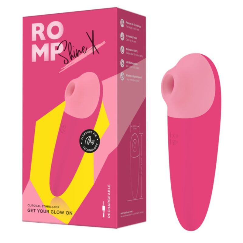 ROMP - SHINE X SUCÇÃO CLITORIAL 10 NÍVEIS ROSA