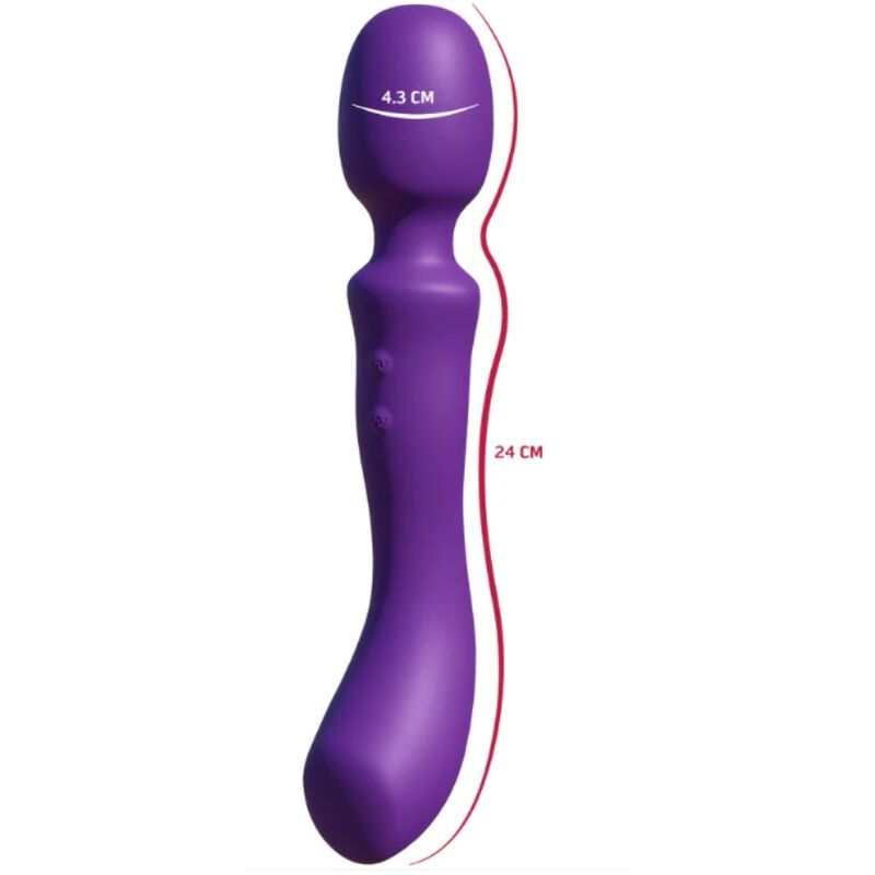 SHE.E.O - VARINHA MASSAGEADORA VIBRATÓRIA DE DUAS PONTAS ROXA