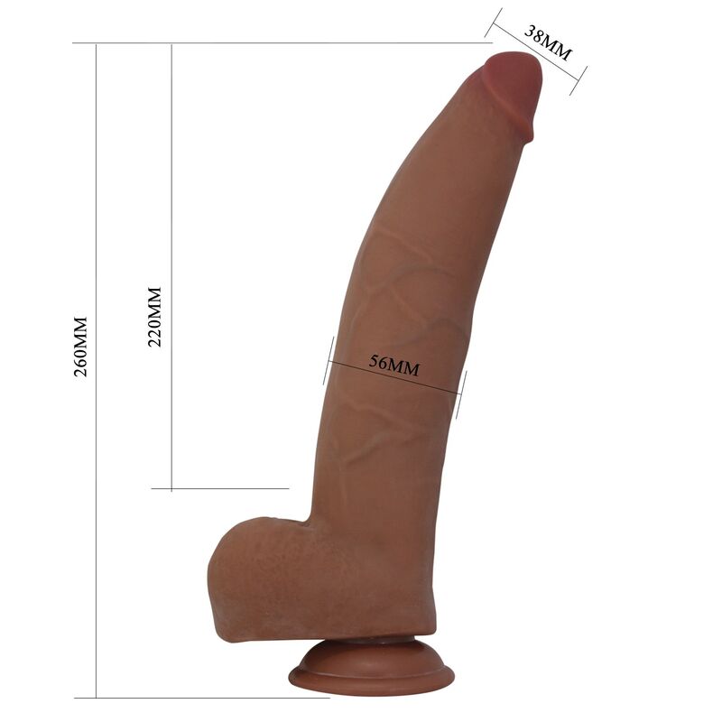 PRETTY LOVE - ULRIC DILDO FLEXÍVEL REALISTA 26 CM Ø 5,5 CM TPE MARROM