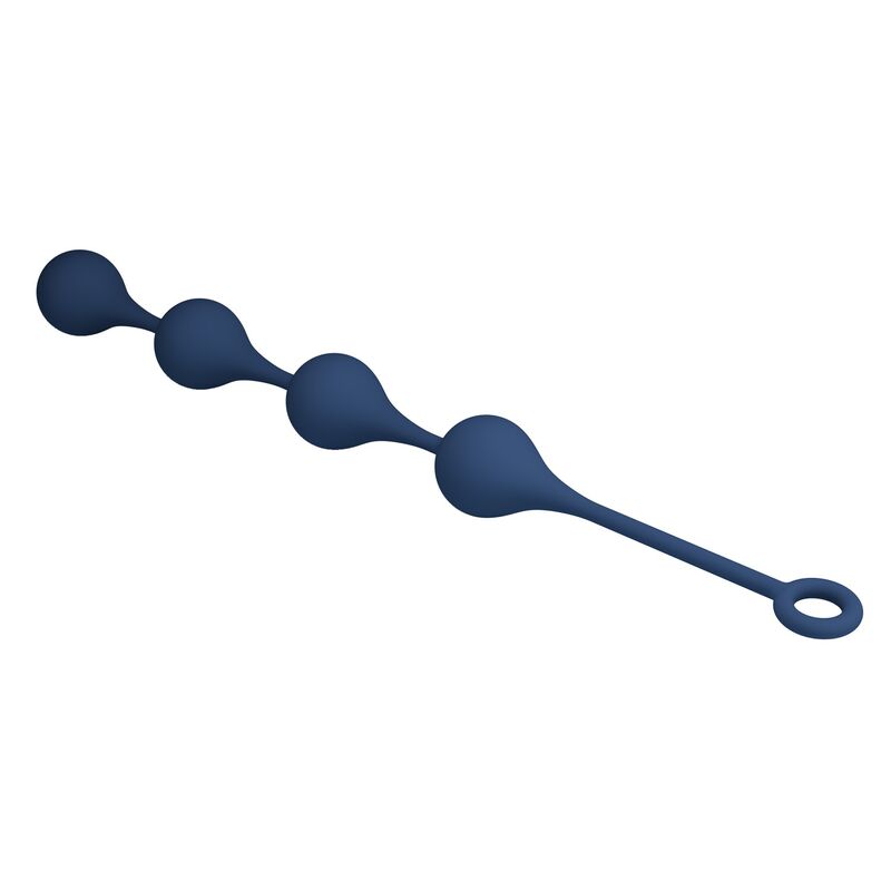 MR PLAY - BOLINHAS ANAL DE SILICONE AZUIS TAMANHO XL 52,5 CM