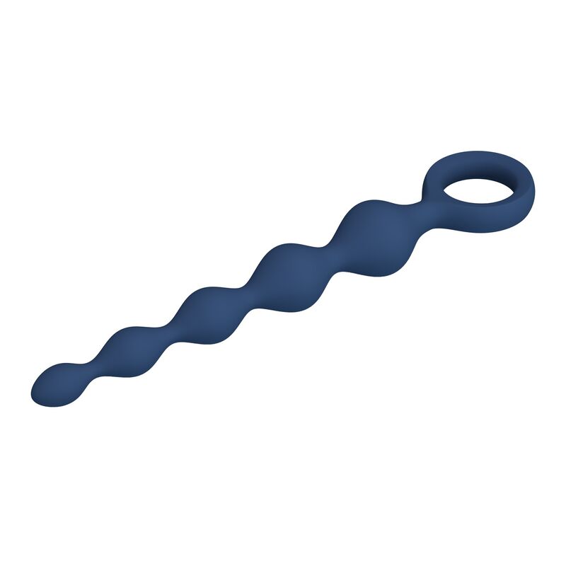 MR PLAY - BOLINHAS ANAL DE SILICONE AZUIS E PLUG ANAL 20,4 CM