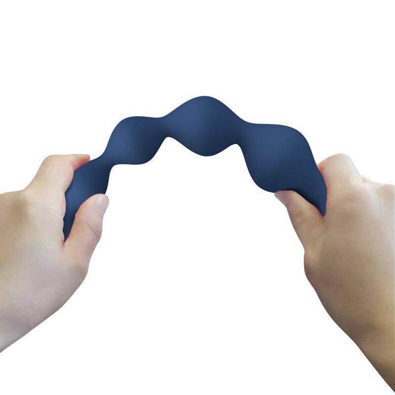 MR PLAY - BOLINHAS ANAL DE SILICONE AZUIS E PLUG ANAL 20,4 CM