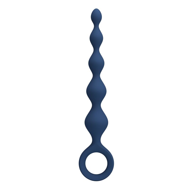MR PLAY - BOLINHAS ANAL DE SILICONE AZUIS E PLUG ANAL 20,4 CM