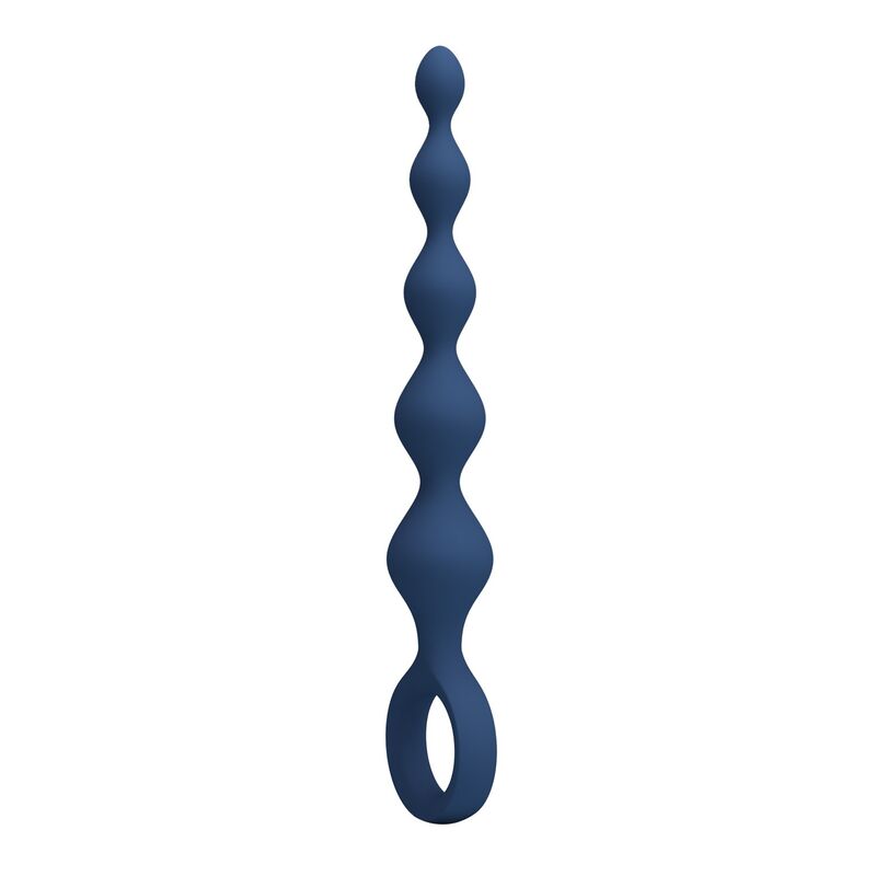 MR PLAY - BOLINHAS ANAL DE SILICONE AZUIS E PLUG ANAL 20,4 CM