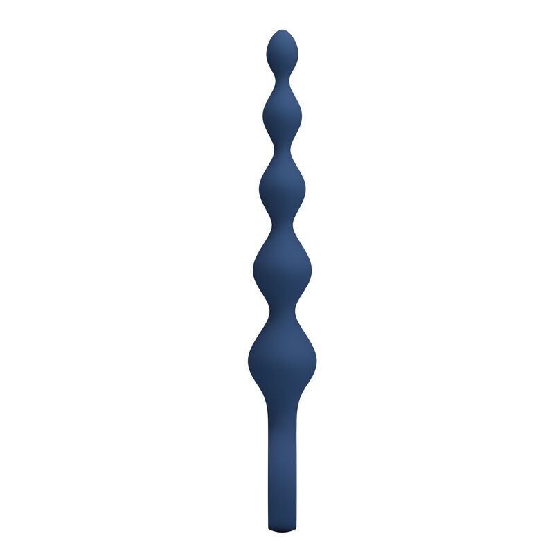 MR PLAY - BOLINHAS ANAL DE SILICONE AZUIS E PLUG ANAL 20,4 CM