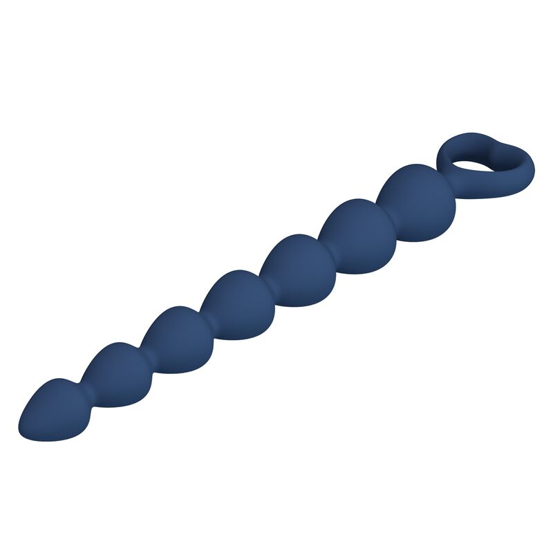MR PLAY - BOLINHAS ANAL DE SILICONE AZUIS E PLUG ANAL 26,7 CM
