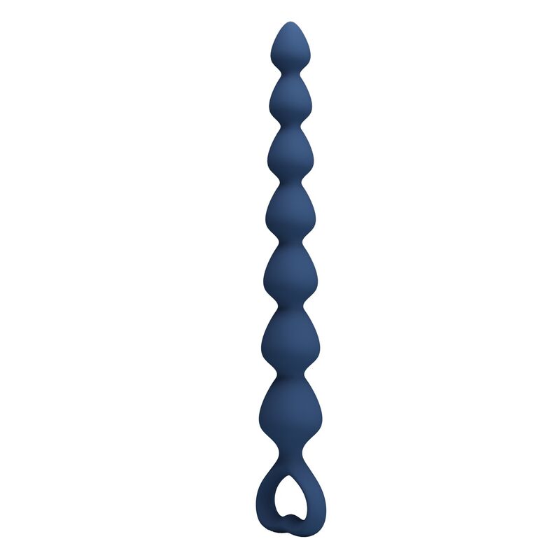 MR PLAY - BOLINHAS ANAL DE SILICONE AZUIS E PLUG ANAL 26,7 CM