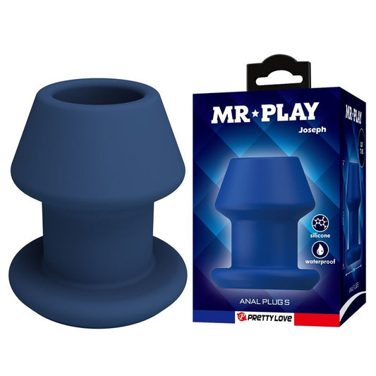 MR PLAY - JACK BLUE SILICONE OCO PLUG ANAL TAMANHO S