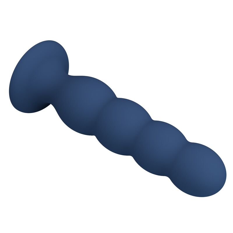 MR PLAY - PLUG ANAL COM 4 BOLINHAS DE METAL E VENTOSA AZUL