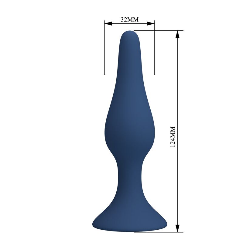 MR PLAY - PLUG ANAL DE SILICONE FINO AZUL L