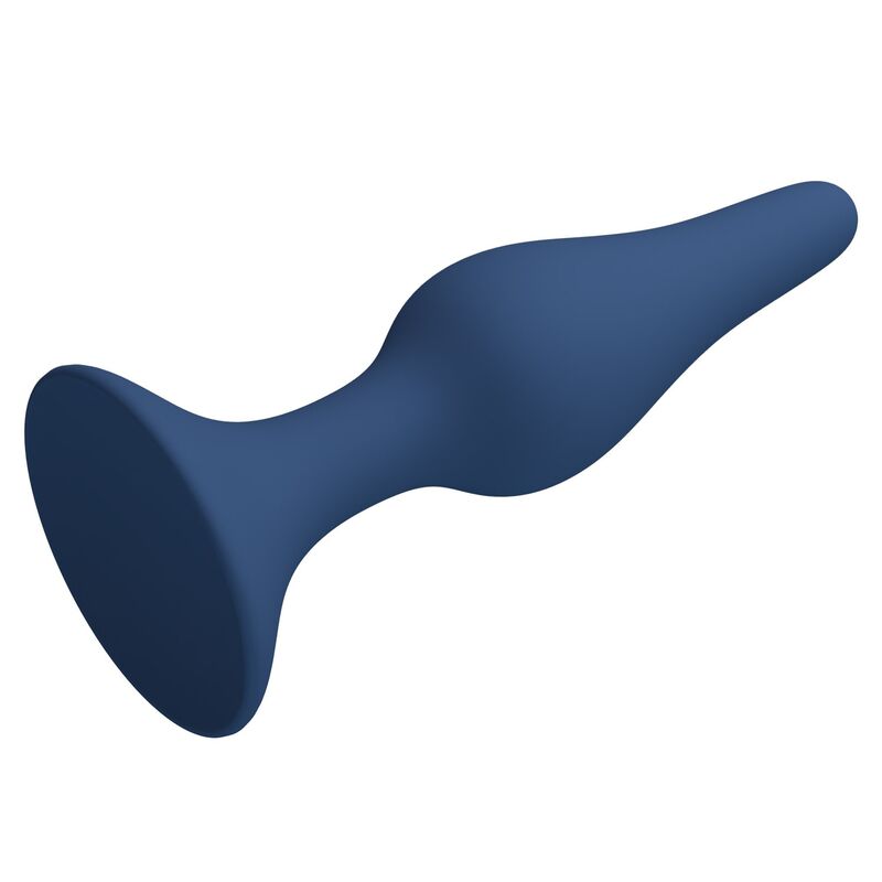 MR PLAY - PLUG ANAL FINO DE SILICONE AZUL TAMANHO S