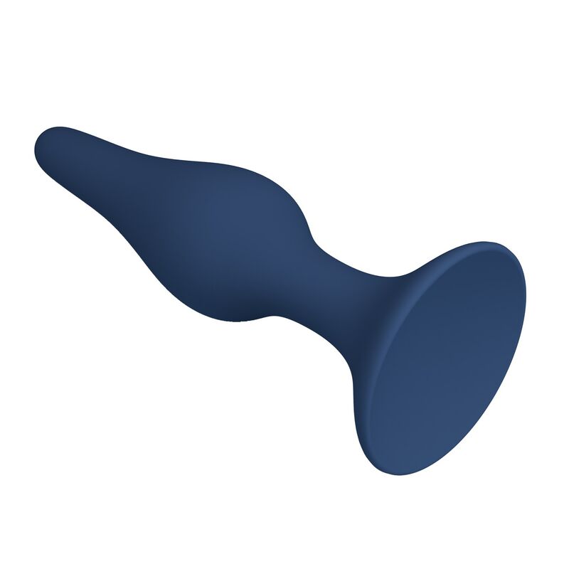 MR PLAY - PLUG ANAL FINO DE SILICONE AZUL TAMANHO S