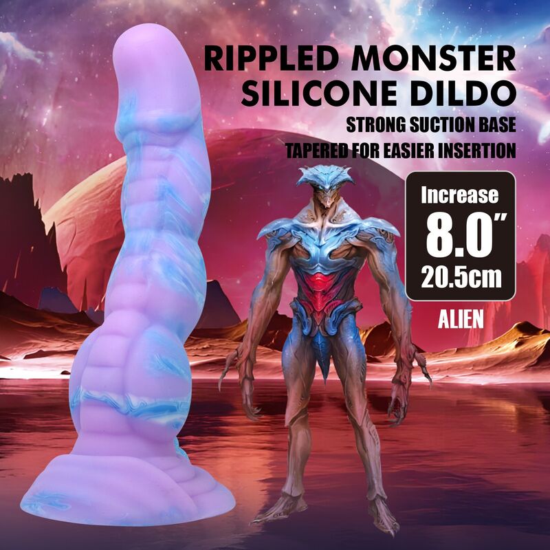 POWER MONSTERS - DILDO DE SILICONE ALIEN FANTASY 20,5 CM Ø 4,8 CM