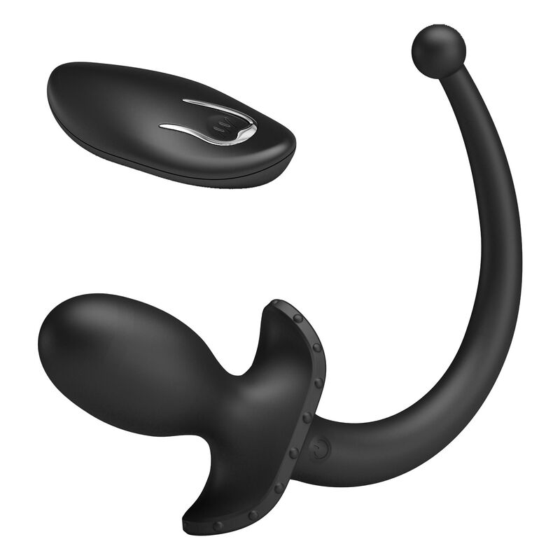 MR PLAY - VIBRADOR ANAL E PERÍNEO COM CONTROLE REMOTO SEM FIO, PRETO