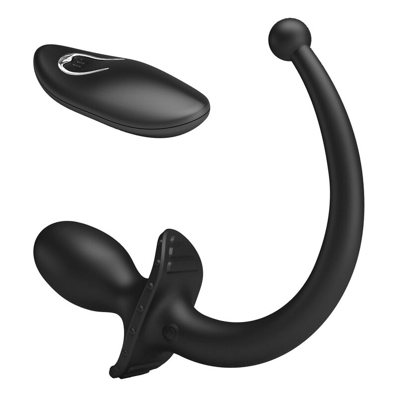 MR PLAY - VIBRADOR ANAL E PERÍNEO COM CONTROLE REMOTO SEM FIO, PRETO