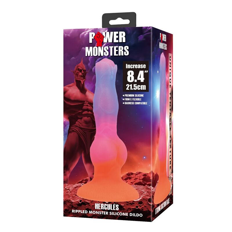 POWER MONSTERS - DILDO DE SILICONE HERCULES FANTASY 21,5 CM Ø 5 CM