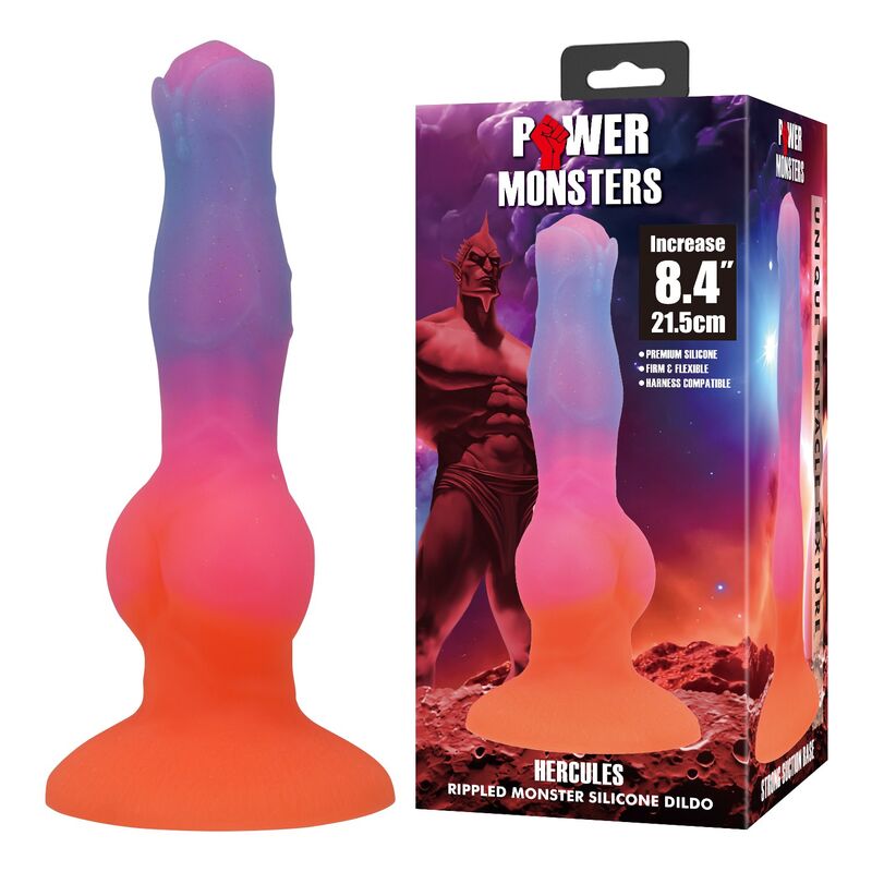 POWER MONSTERS - DILDO DE SILICONE HERCULES FANTASY 21,5 CM Ø 5 CM
