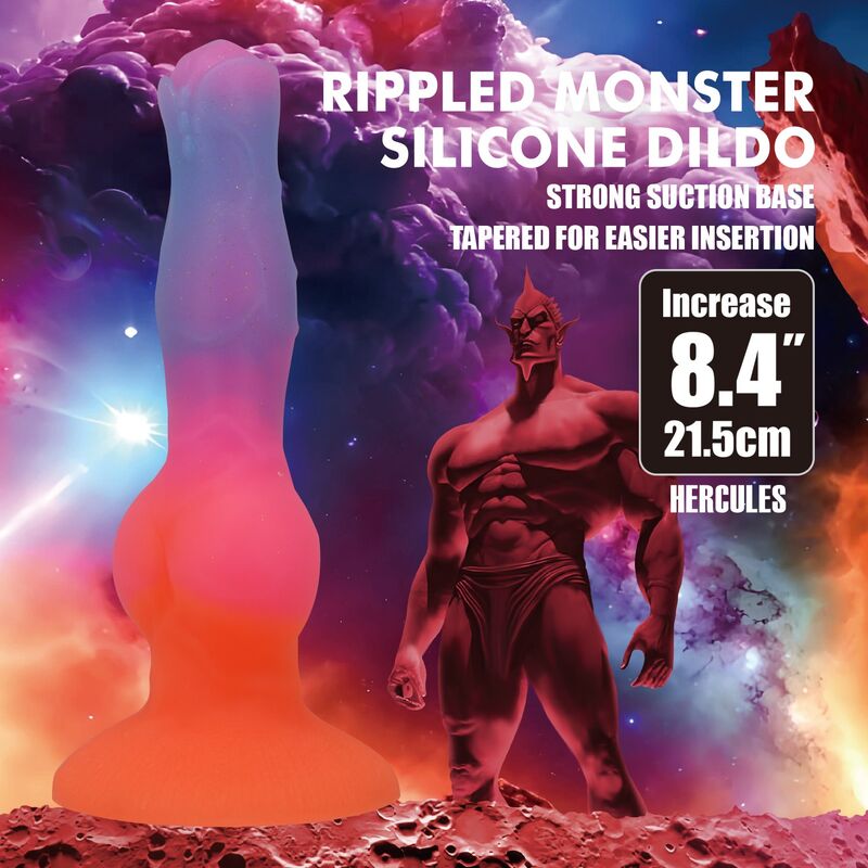 POWER MONSTERS - DILDO DE SILICONE HERCULES FANTASY 21,5 CM Ø 5 CM